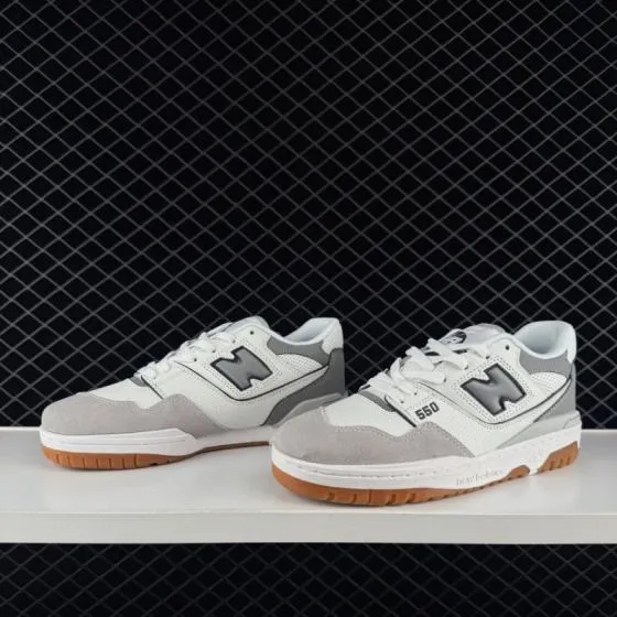 New Balance BB550 White Grey Gum EU 36-45 Skate Shoe - Unisex BS-82365