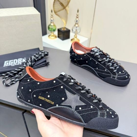 Golden Goose Truestar black silver orange skate shoe lifestyle