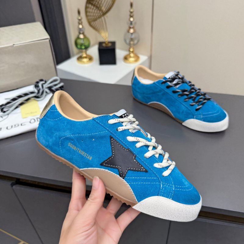 Golden Goose True Star blue black beige white gold skate shoe