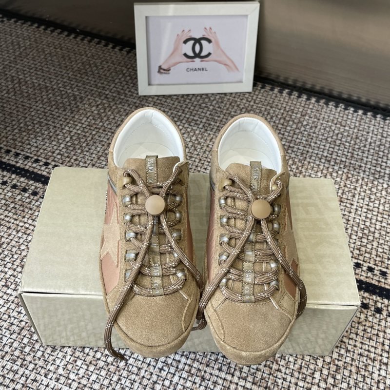 Golden Goose GGDB Golden Goose New khaki light brown silver white sneaker