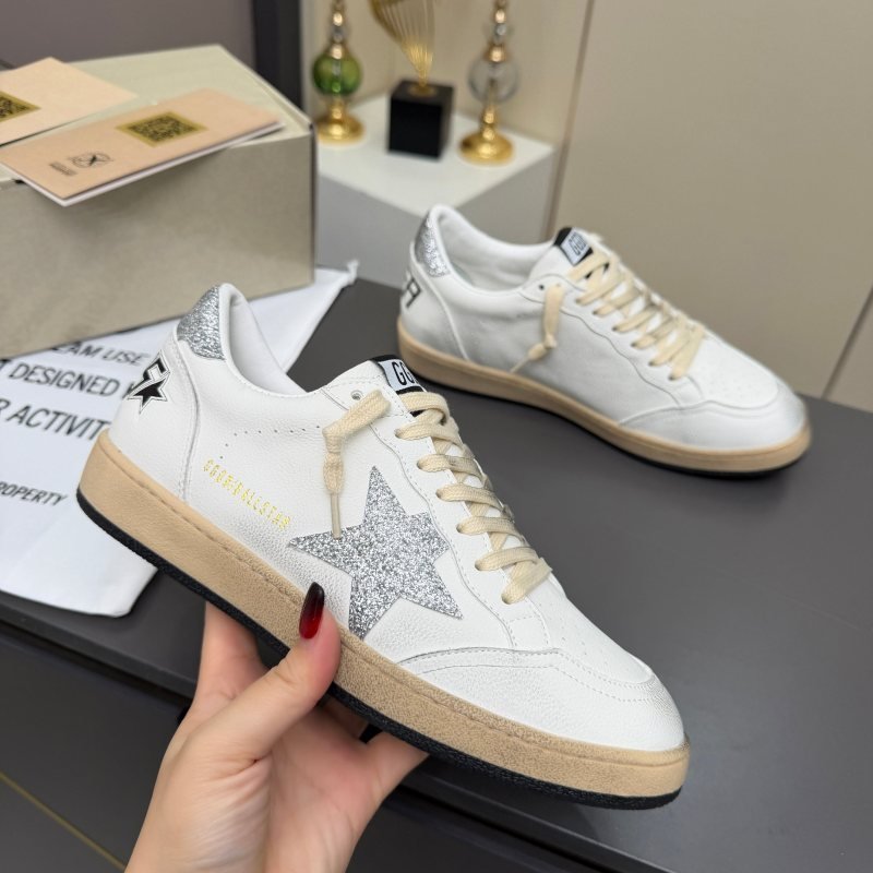 Golden Goose Ball Star white silver beige black skate shoe lifestyle