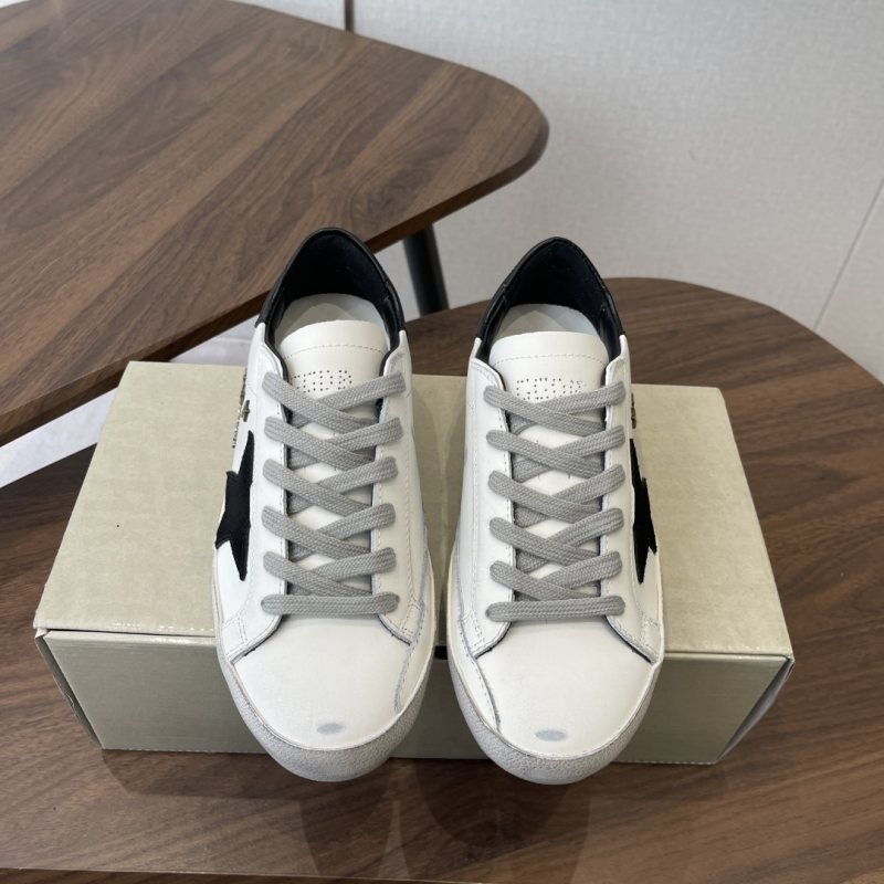 Golden Goose Super-Star white black grey skate shoe