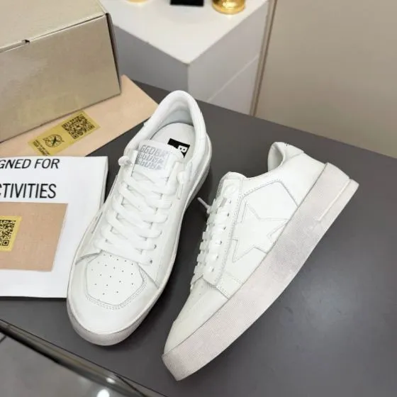 Golden Goose Stardan all white skate shoe lifestyle