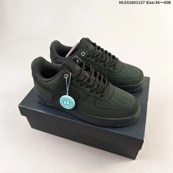 Nike Air Force 1 07 preto e verde-escuro EU 36-45