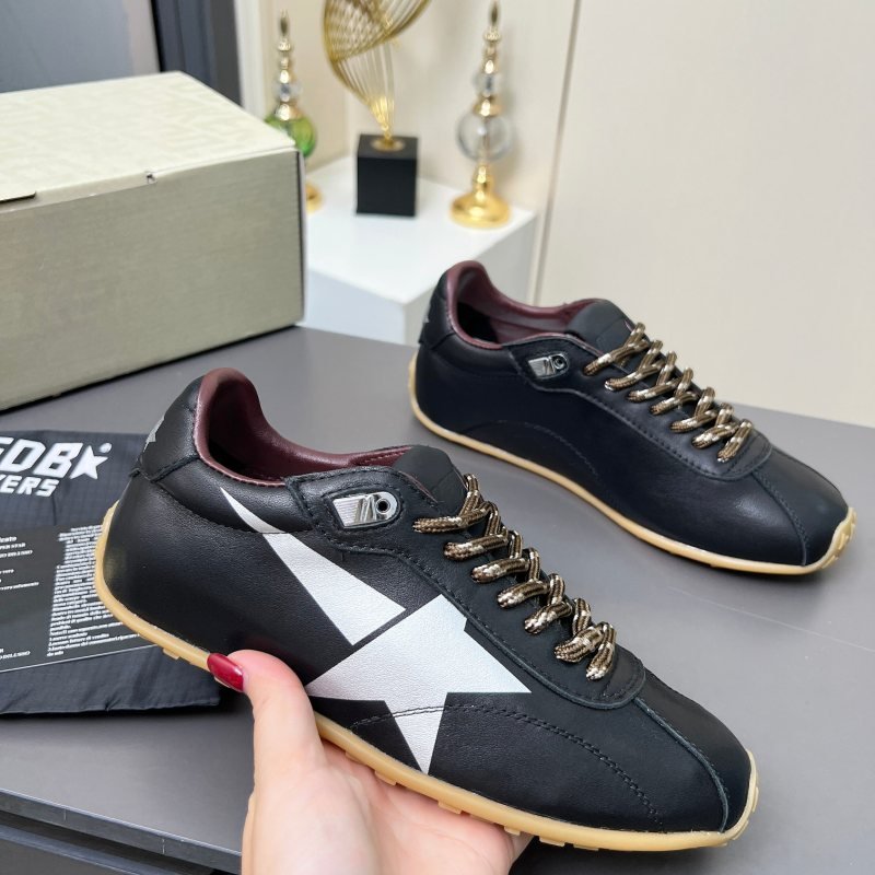 Golden Goose Running Star black white gold burgundy gum sneaker lifestyle