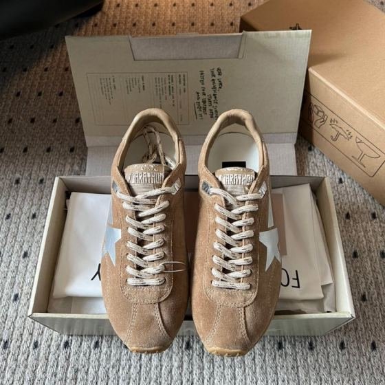 Golden Goose Marathon tan silver white gum sneaker lifestyle