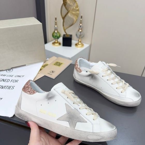 Golden Goose Superstar white silver rose gold sneaker lifestyle