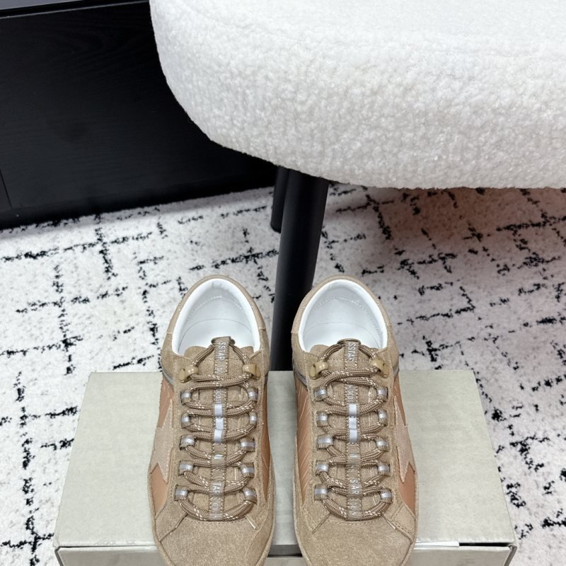Golden Goose GGDB Star beige light brown white silver sneaker