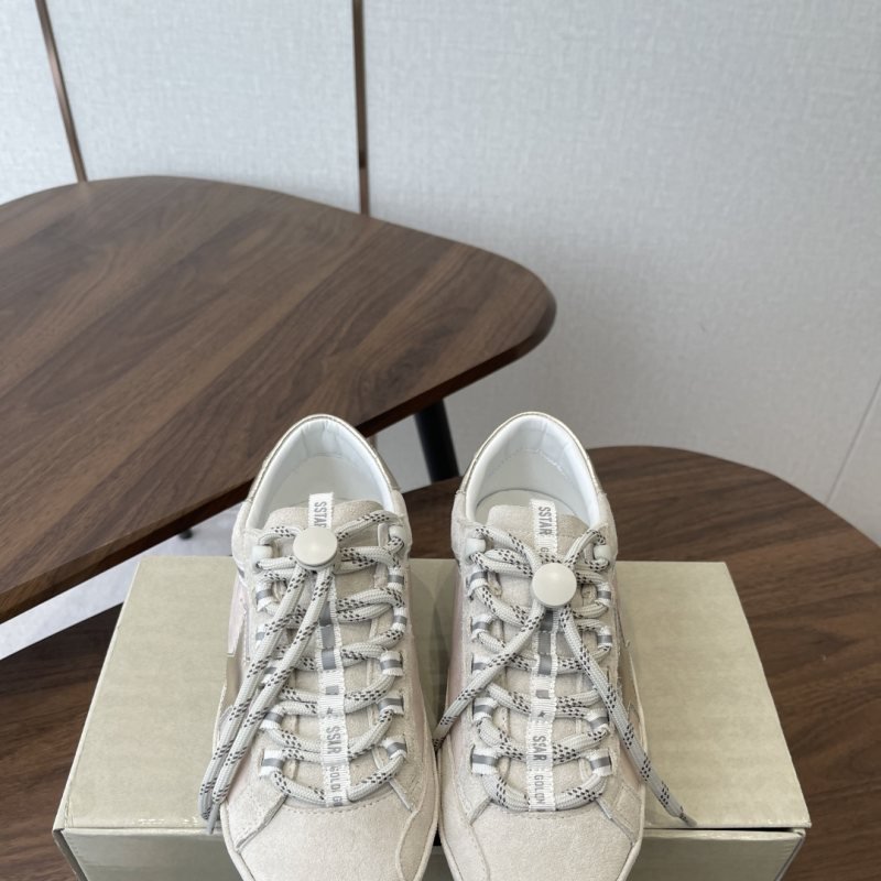 Golden Goose GGDB Golden Goose 25ss light beige silver white skate shoe