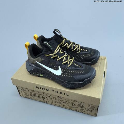 Nike ReactX Wildhorse 10 FV2338-015 Black White Yellow EU 36-45 Trail Shoe - Unisex BS-61308