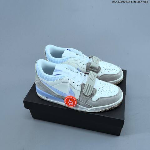 Nike Air Jordan Legacy 312 Low White Grey Light Blue 36 46B Basketball - Women's (BS-66188)
