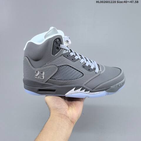 Jordan Air Jordan 5 Retro Wolf Grey EU 40-47 5 Basketball - Men's (BS-67222)