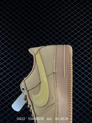 Nike Air Force 1 07 Wheat Flax Tan Light Brown With Gum Outsole EU 36-45 Half Sizes Available Lifestyle - Unisex (BS-71935)