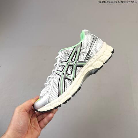 ASICS Gel-Kayano 12 1 Silver White Green Yellow EU 36-45 Running Shoe Running Sneakers - Unisex (BS-69206)