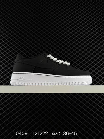 Nike Air Force 1 07 Multiple Colorways All Black Upper With White Midsole And White Laces All White With Cream Laces Black Upper With White Midsole And Black Laces EU 36-45 Lifestyle - Unisex BS-72218