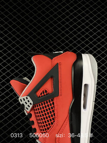 Jordan Air Jordan 4 Retro Red Black White Grey EU 36-48 5 Basketball Shoe - Unisex BS-79667