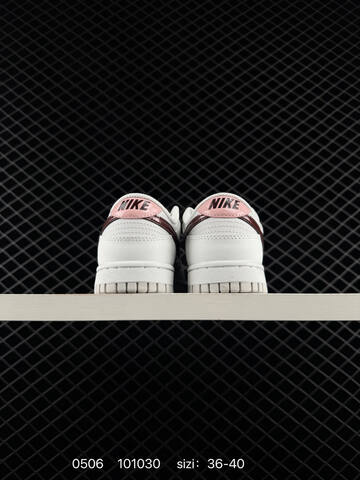 Nike Dunk Low White Burgundy Pink EU 36-40 Skate - Unisex BS-71652