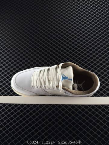 Jordan Air Jordan 4 Retro Flight Court White Light Grey Brown Cream Blue EU 36-46 Basketball Shoe - Unisex BS-81152