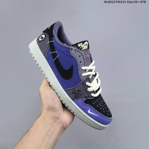 Jordan Air Jordan 1 Retro Low OG Purple Black Grey EU 36-47 Basketball - Unisex (BS-66892)