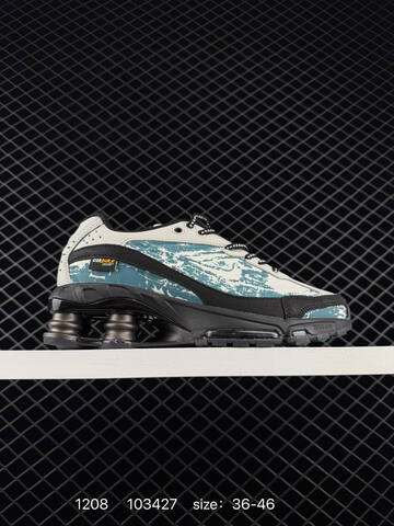 Nike Shox R4 Silver White Blue Olive Black Teal Cream Black Blue EU 36-46 Running - Unisex (BS-73798)