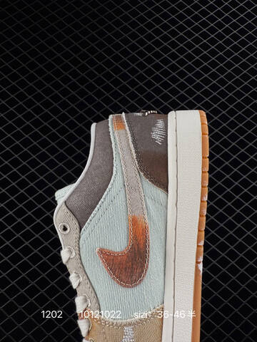 Jordan Air Jordan 1 Low SE Multi Color Distressed Light Blue Brown Gray White Gum EU 36-46 Sneaker - Unisex BS-80126