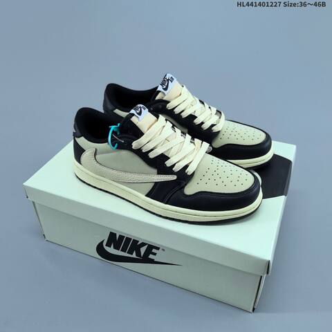 Nike Air Jordan 1 Low x Travis Scott Black Cream EU 36-46 Lifestyle - Unisex (BS-67239)