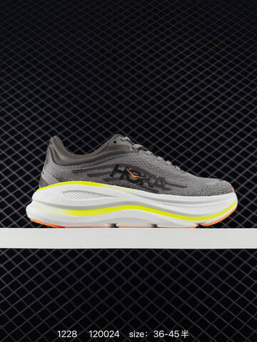 HOKA ONE ONE Bondi 9 Grey White Neon Yellow Orange EU 36-45 Running Shoe Running Sneakers Unisex BS-86339