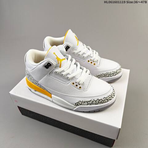 Jordan Air Jordan 3 Retro White Red EU 36-47 Basketball - Unisex (BS-63440)