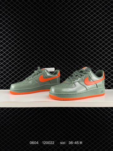 Nike Air Force 1 Low Dark Green Orange EU 36-45 Lifestyle - Unisex (BS-70986)