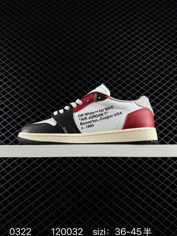 Jordan Air Jordan 1 Low Off White Union White Black Red Beige Grey EU 36-45 Sneaker - Unisex (BS-79633)