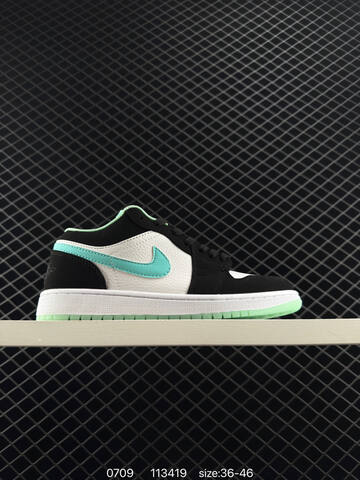 Jordan Air Jordan 1 Low Black White Purple Mint Green EU 36-46 Sneaker - Unisex BS-81083