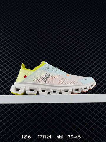 On Cloud 6 Coast White Light Blue Neon Yellow Orange EU 36-45 Running Shoe Running Sneakers - Unisex (BS-85432)