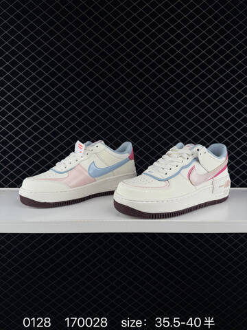 Nike Air Force 1 07 Sail Light Blue Pink Burgundy EU 35 5-40 5 Lifestyle - Unisex (BS-72920)