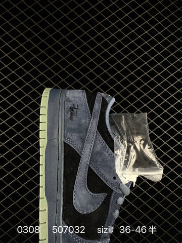Nike SB Dunk Navy Black Gray With Olive Green Outsole 36-46 5 Skate - Unisex (BS-72748)