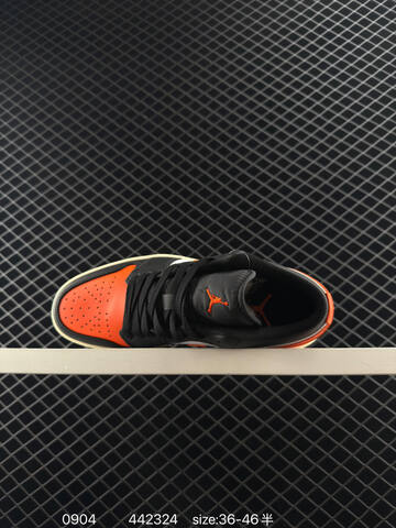 Jordan Air Jordan 1 Low Black Orange White Cream EU 36-46 Sneaker - Unisex BS-80770