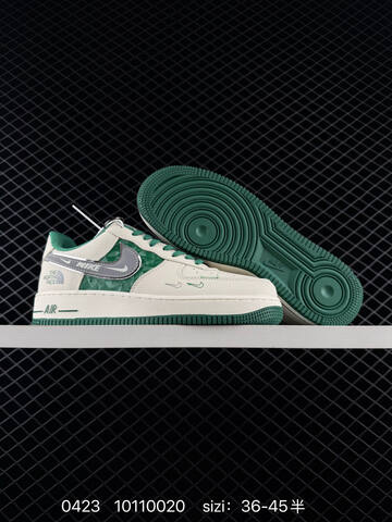 Nike Air Force 1 Low Sail Green Sail Navy The North Face Custom EU 36-45 With Half Sizes Lifestyle - Unisex (BS-71919)