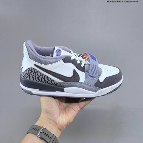 Jordan Legacy 312 Low White Grey Purple EU 36-46 Casual - Unisex (BS-66175)