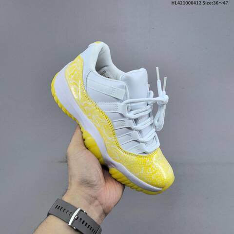 Jordan Air Jordan 11 Retro Low Black Volt Green White And White Yellow EU 36-47 Basketball - Unisex (BS-66217)