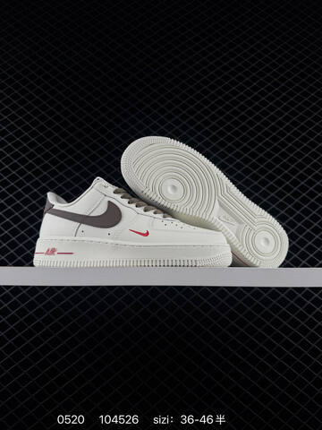 Nike Air Force 1 07 Low Off White Brown Red Silver EU 36-46 Lifestyle - Unisex (BS-71348)
