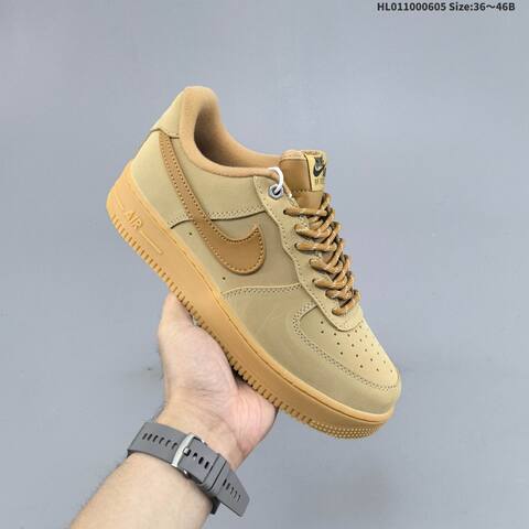 Nike Air Force 1 Low Wheat Tan Brown Gum EU 36-46 Sneaker - Unisex BS-59973