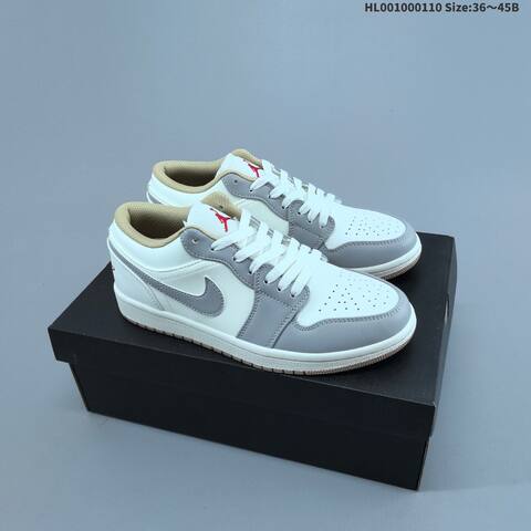 Jordan Air Jordan 1 Low White Grey Sail EU 36-45 Casual - Unisex (BS-67027)