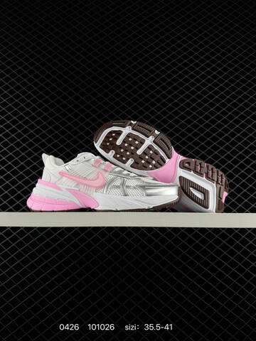 Nike V2K Run White Metallic Silver Pink Brown EU 35 5-41 Lifestyle - Unisex (BS-71856)