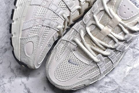 Nike P-6000 Light Beige Off White Silver Black Running Shoe BS-59680