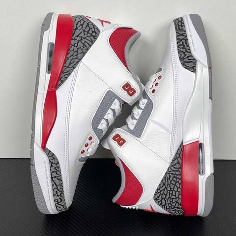 Jordan Air Jordan 3 Retro Fire Red DN3707-160 White Red Grey Black Basketball Shoe BS-87345