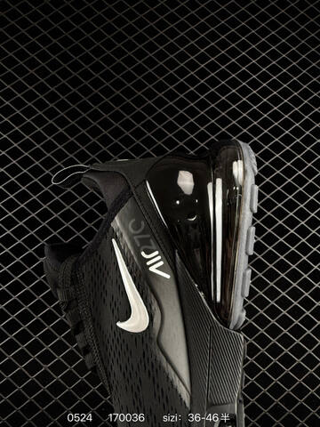 Nike Air Max 270 Black Metallic Silver Dark Grey EU 36-46 Running - Unisex (BS-71245)