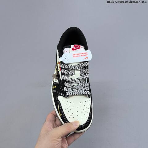 Jordan Travis Scott x Air Jordan 1 Low OG Black White EU 36-45 Lifestyle - Unisex (BS-66923)