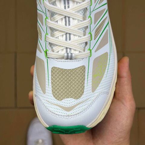 HOKA ONE ONE Mafate Speed 2 White Beige Neon Green Cream Trail Shoe Trail Running Sneakers (BS-86854)