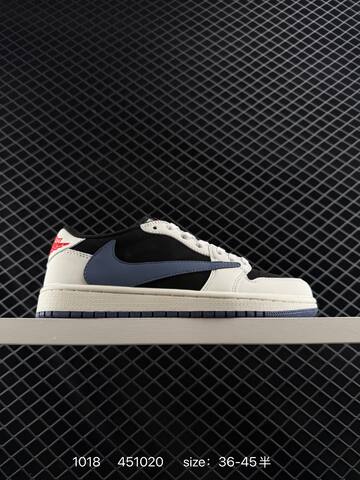 Jordan Travis Scott x Air Jordan 1 Low Reverse Mocha Black White Sail Blue Red EU 36-45 Sneaker - Unisex (BS-80488)