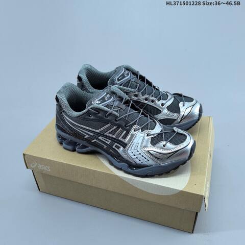 ASICS GEL-KAYANO 14 Silver Black Cream EU 36-46 5 Running Shoe Running Sneakers - Unisex (BS-69118)