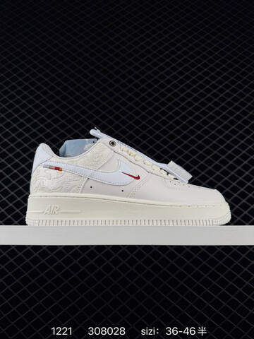 Nike Air Force 1 White Red EU 36-46 5 Lifestyle - Unisex (BS-73556)